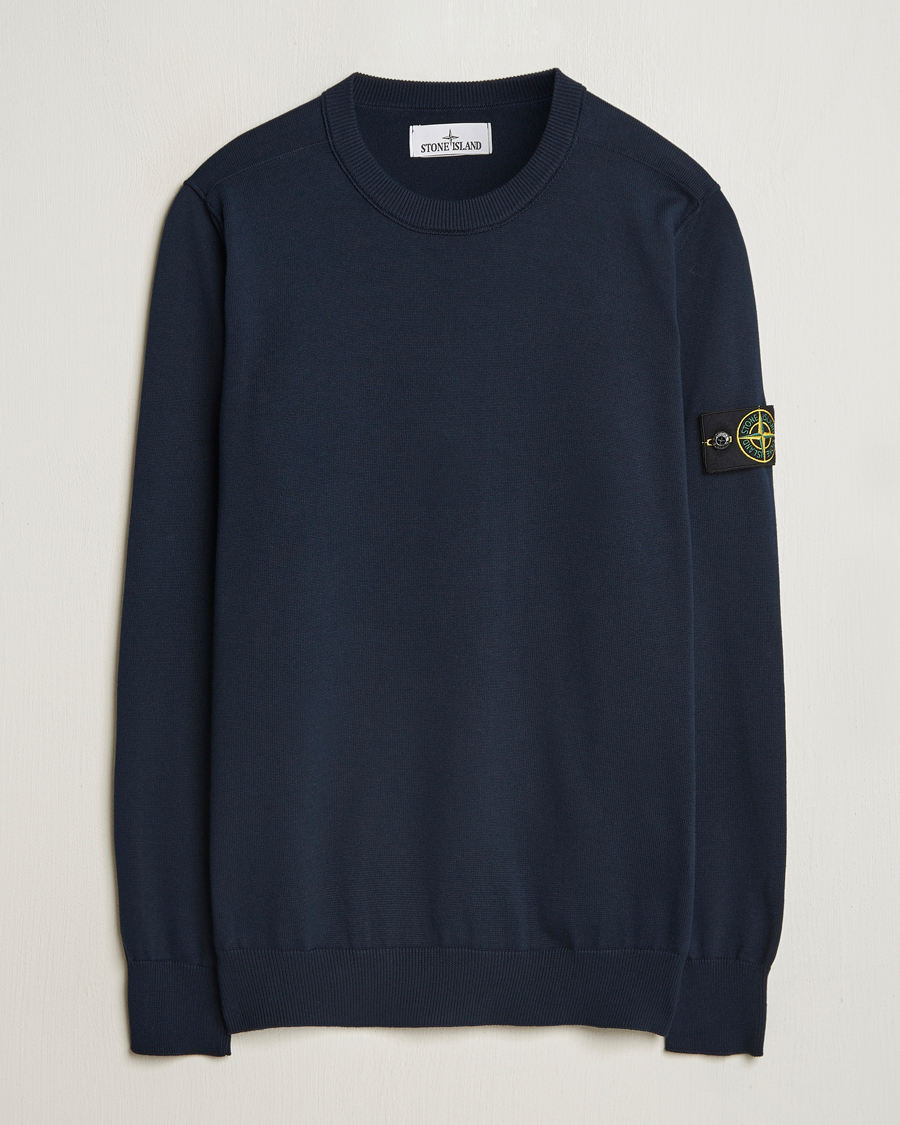 Homme | Pulls Et Tricots | Stone Island | Soft Organic Cotton Crew Neck Navy Blue