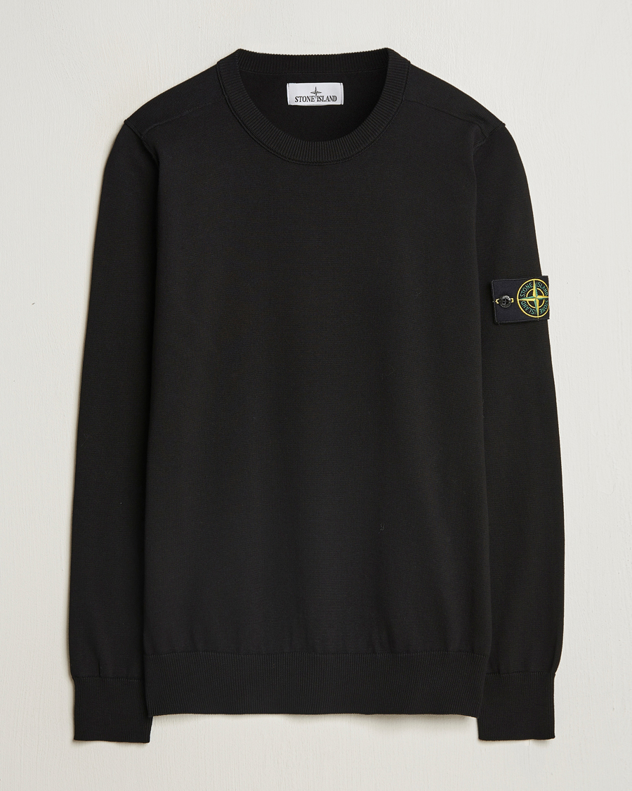 Homme | Pulls Et Tricots | Stone Island | Soft Organic Cotton Crew Neck Black