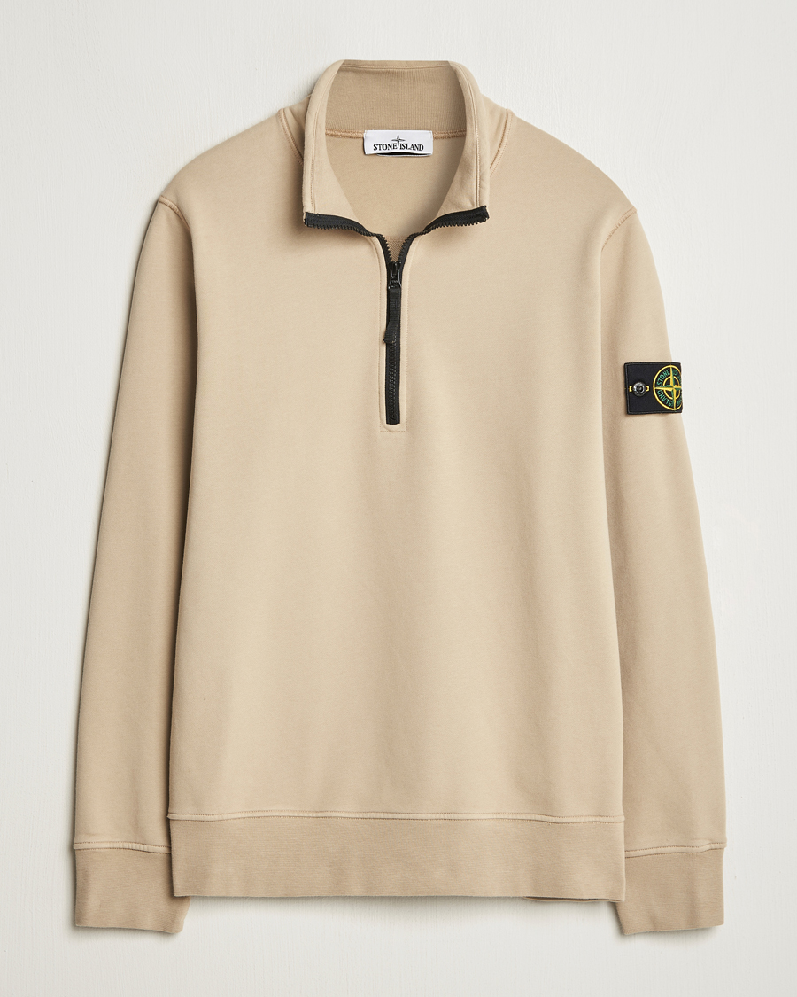 Homme | Pulls Et Tricots | Stone Island | Garment Dyed Fleece Half Zip Desert