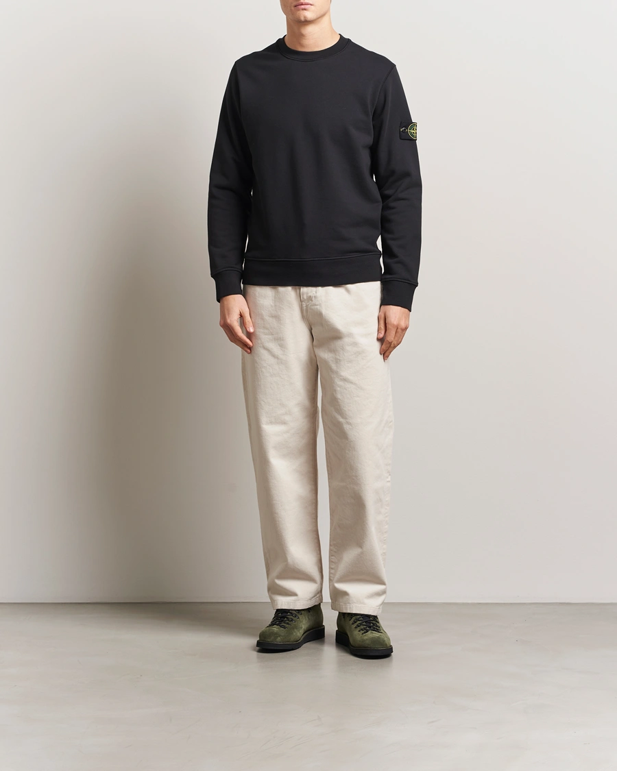 Homme | Pulls Et Tricots | Stone Island | Garment Dyed Fleece Sweatshirt Black