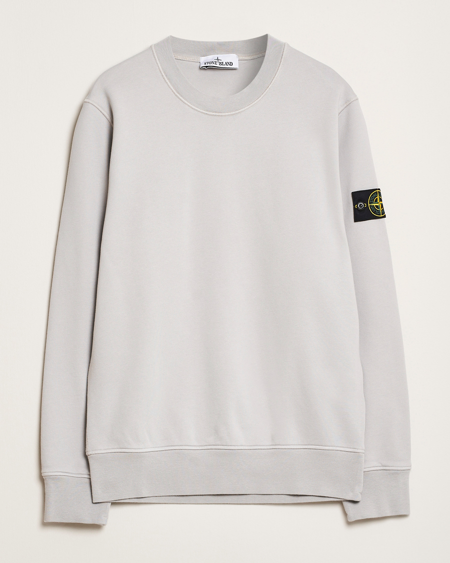 Homme | Pulls Et Tricots | Stone Island | Garment Dyed Fleece Sweatshirt Pearl Grey