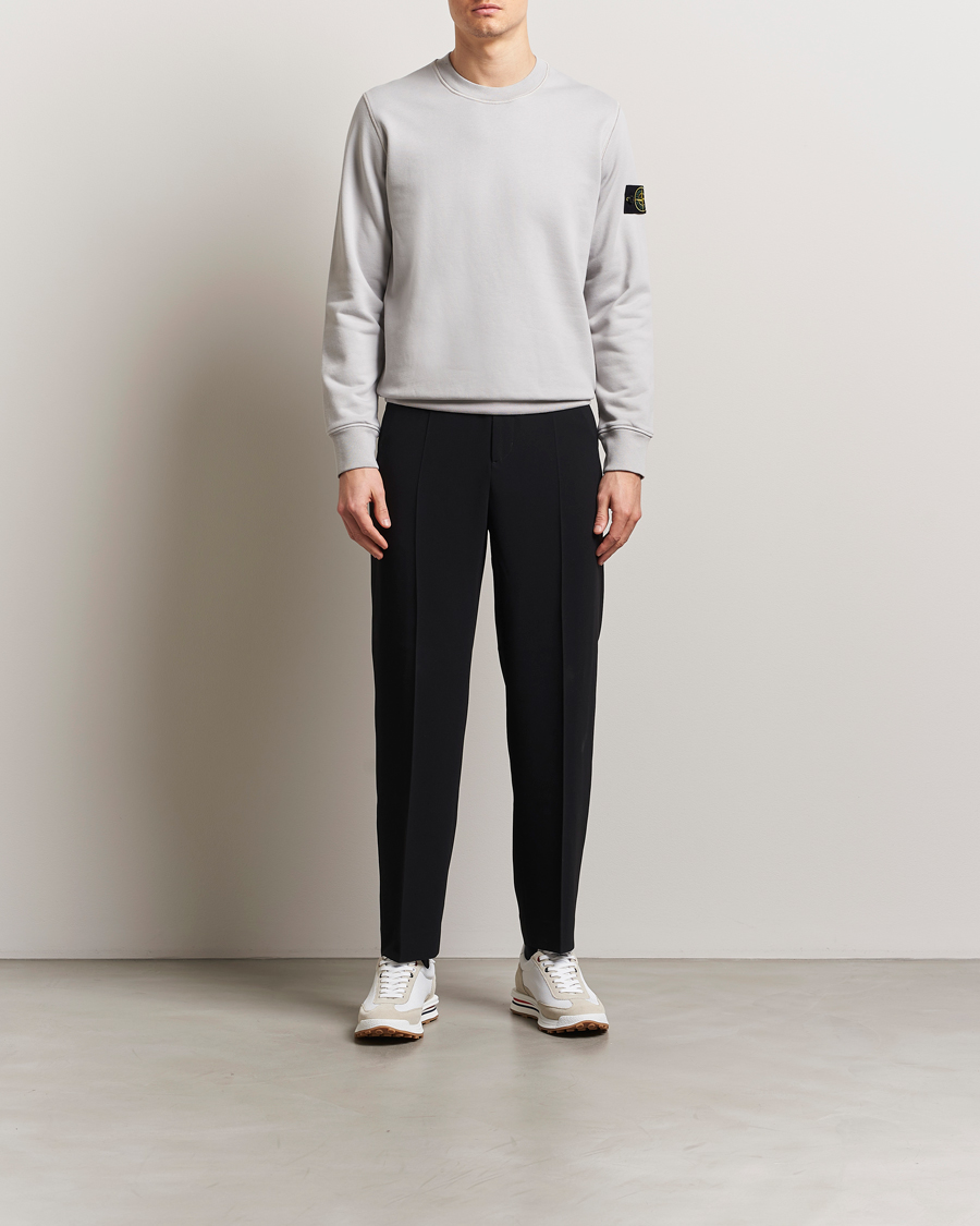Homme | Pulls Et Tricots | Stone Island | Garment Dyed Fleece Sweatshirt Pearl Grey