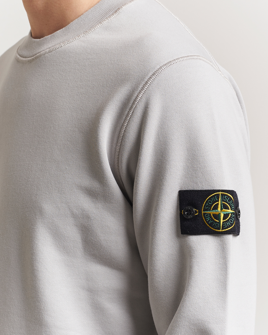 Homme | Pulls Et Tricots | Stone Island | Garment Dyed Fleece Sweatshirt Pearl Grey