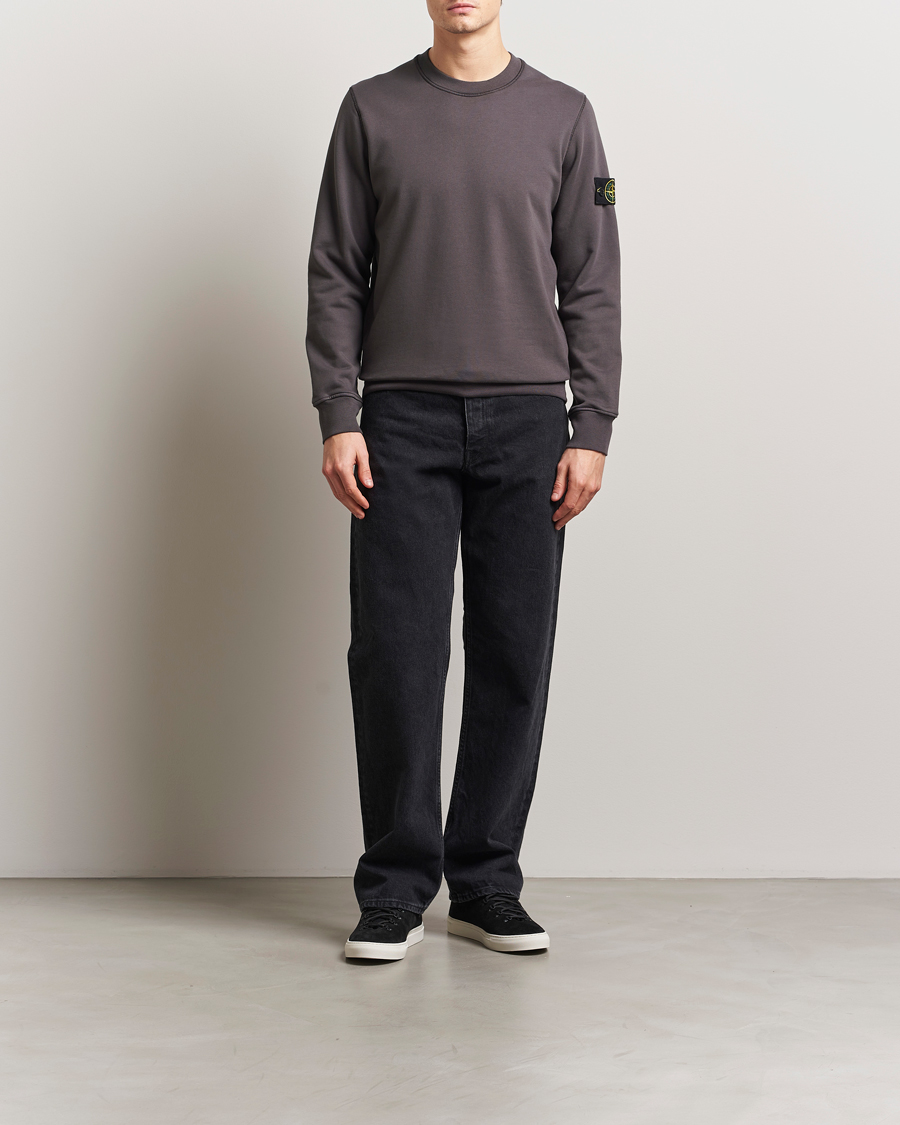 Homme | Pulls Et Tricots | Stone Island | Garment Dyed Fleece Sweatshirt Charcoal