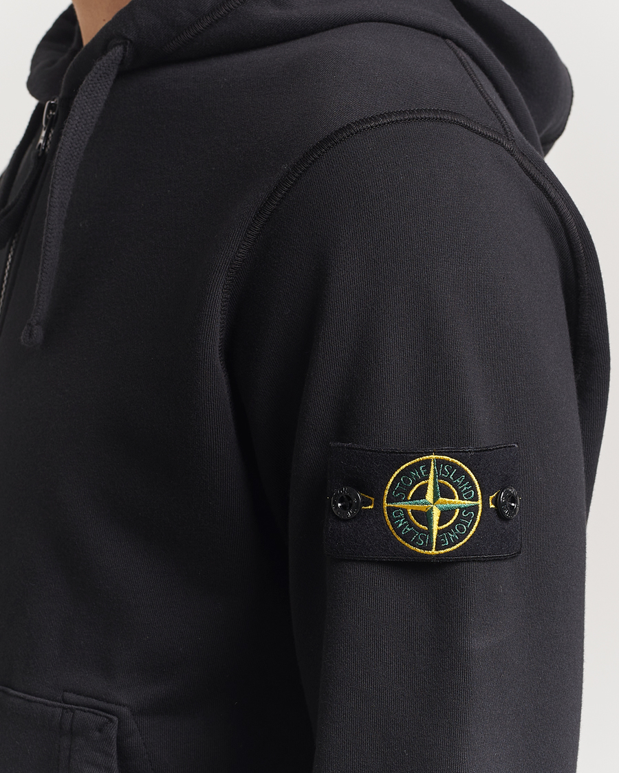 Homme | Pulls Et Tricots | Stone Island | Garment Dyed Fleece Full Zip Hood Black