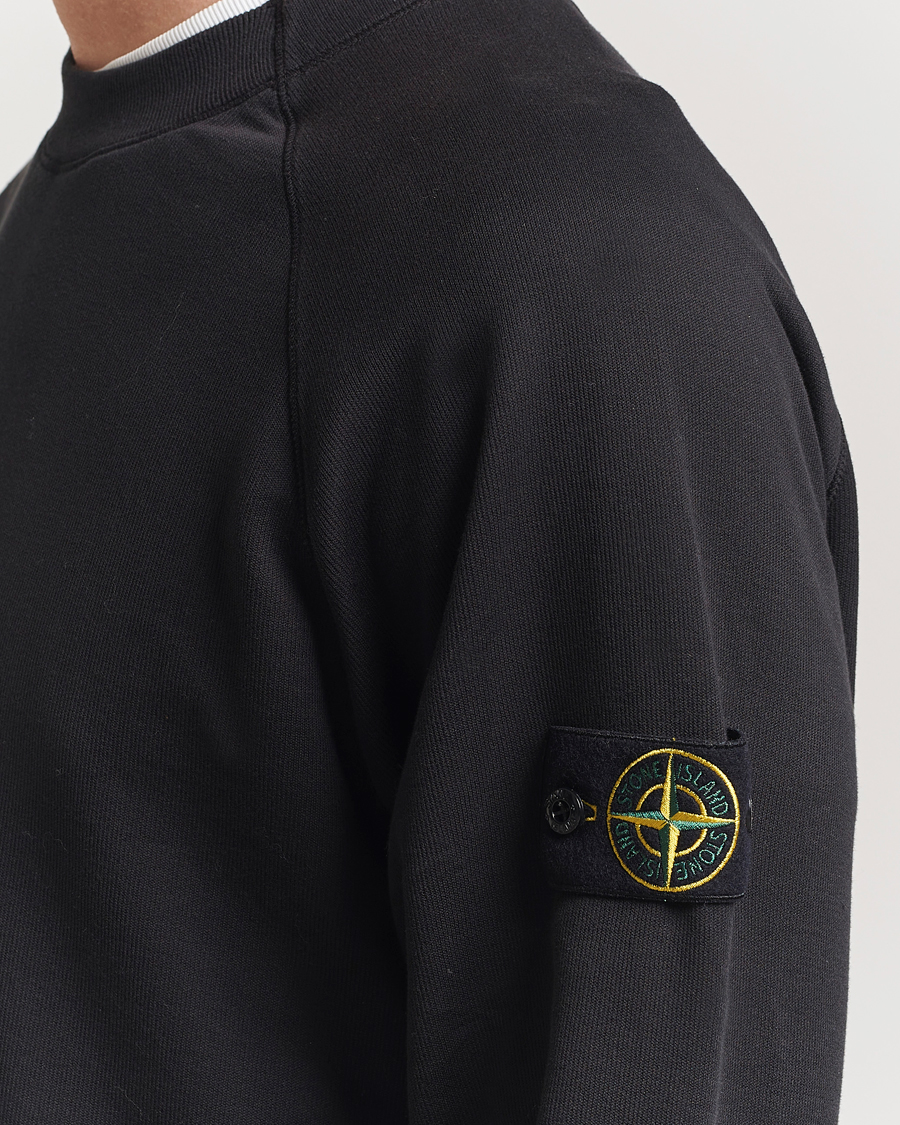 Homme | Pulls Et Tricots | Stone Island | Light Organic Cotton Fleece Sweatshirt Black