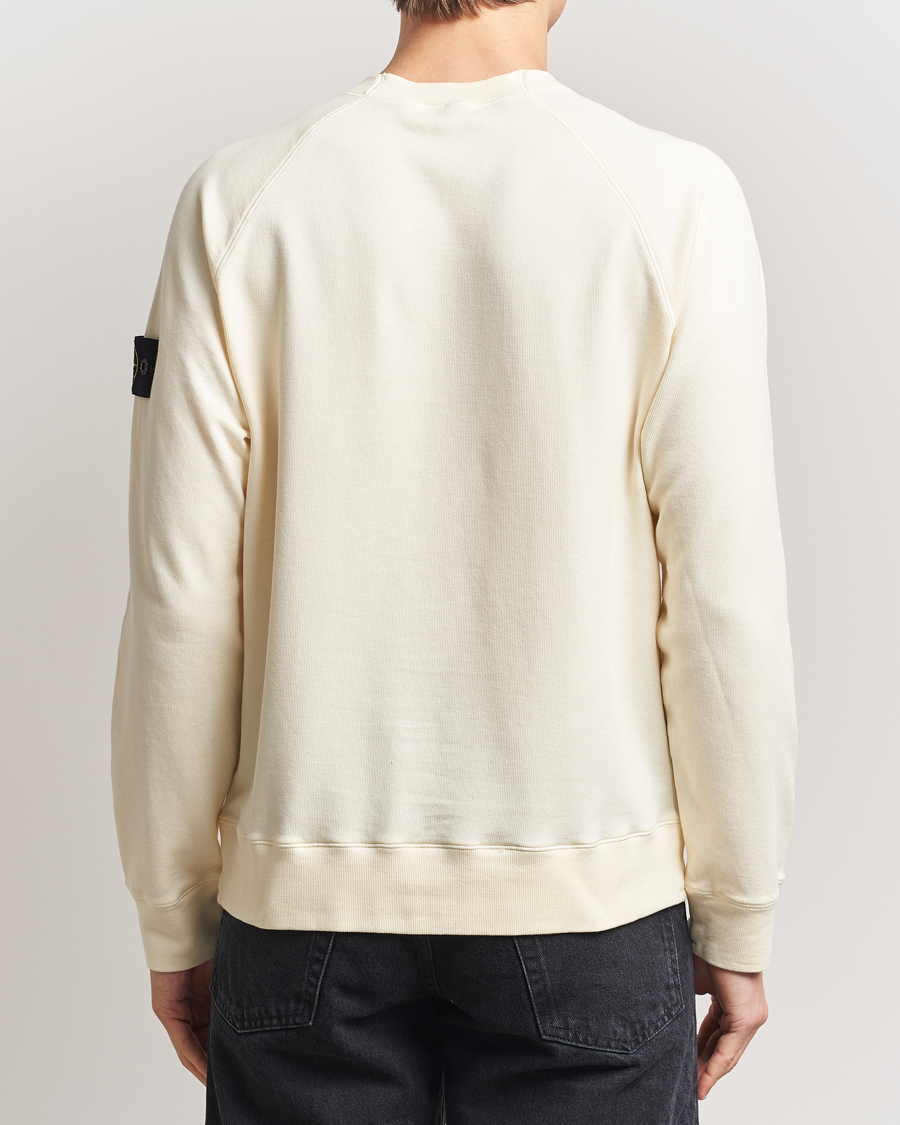 Homme | Pulls Et Tricots | Stone Island | Light Organic Cotton Fleece Sweatshirt Ivory