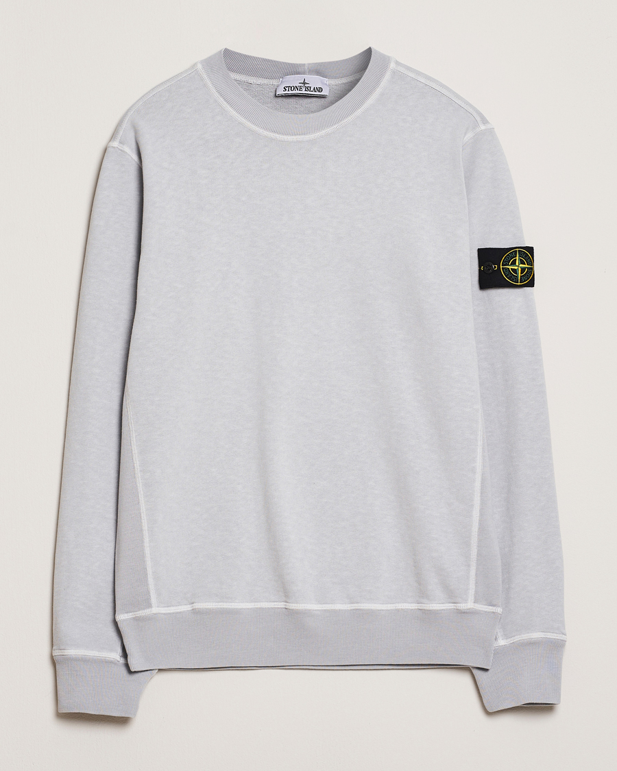 Homme | Pulls Et Tricots | Stone Island | Old Dyed Cotton Sweatshirt Pearl Grey