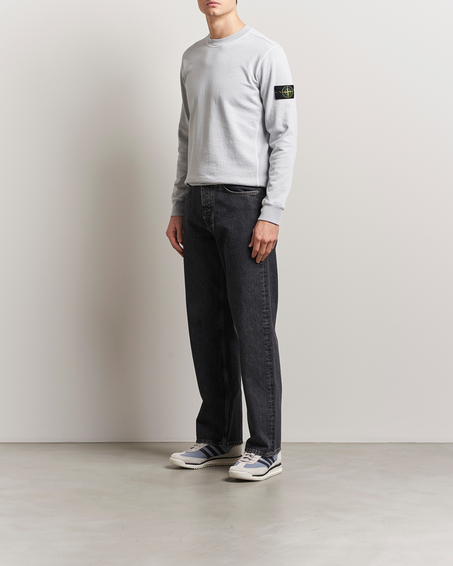Homme | Pulls Et Tricots | Stone Island | Old Dyed Cotton Sweatshirt Pearl Grey