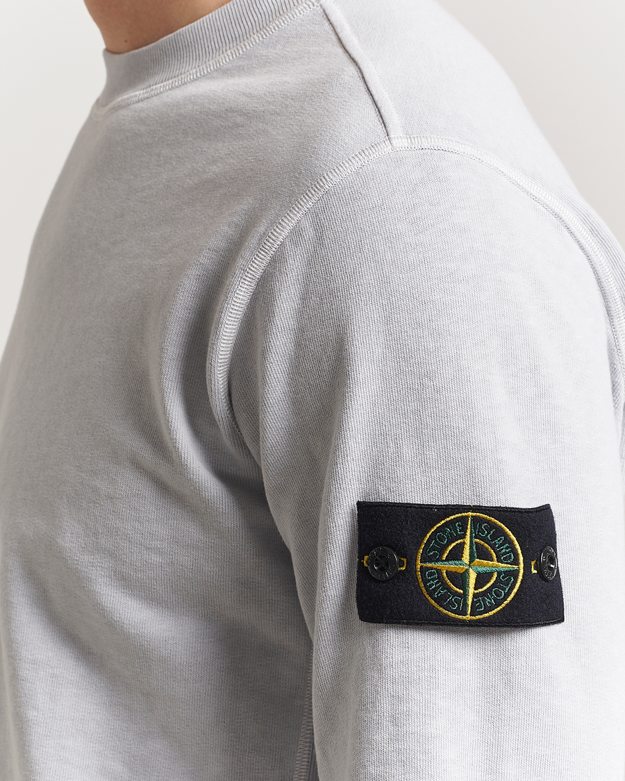 Homme | Pulls Et Tricots | Stone Island | Old Dyed Cotton Sweatshirt Pearl Grey