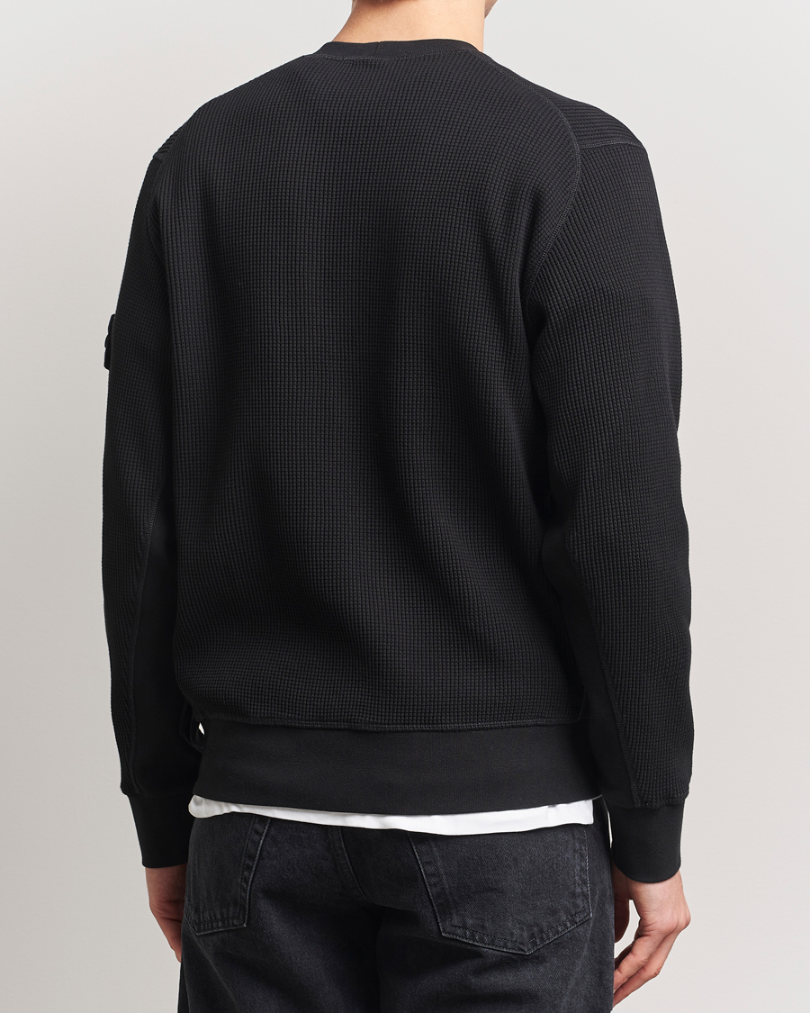 Homme | Pulls Et Tricots | Stone Island | Organic Cotton Waffle Fleece Sweatshirt Black