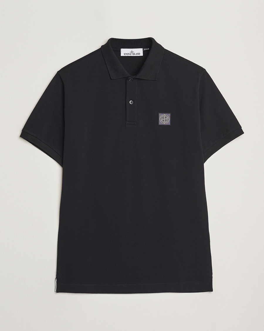 Homme | Polos | Stone Island | Organic Cotton Pique Polo Black