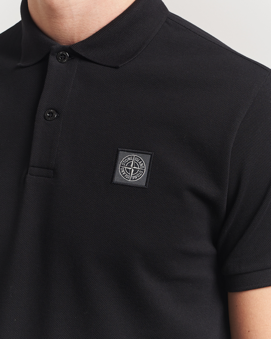 Homme | Polos | Stone Island | Organic Cotton Pique Polo Black