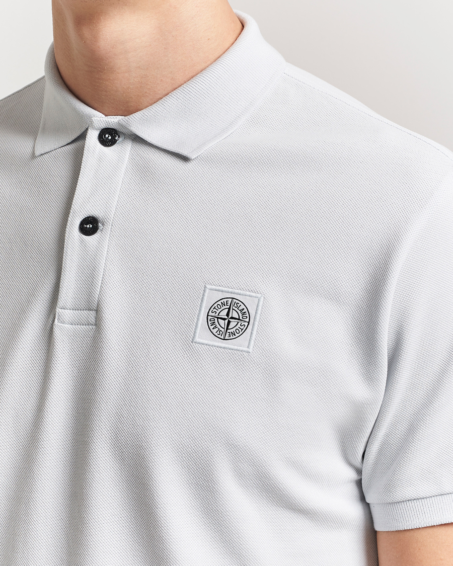 Homme | Polos | Stone Island | Organic Cotton Pique Polo Sky Blue