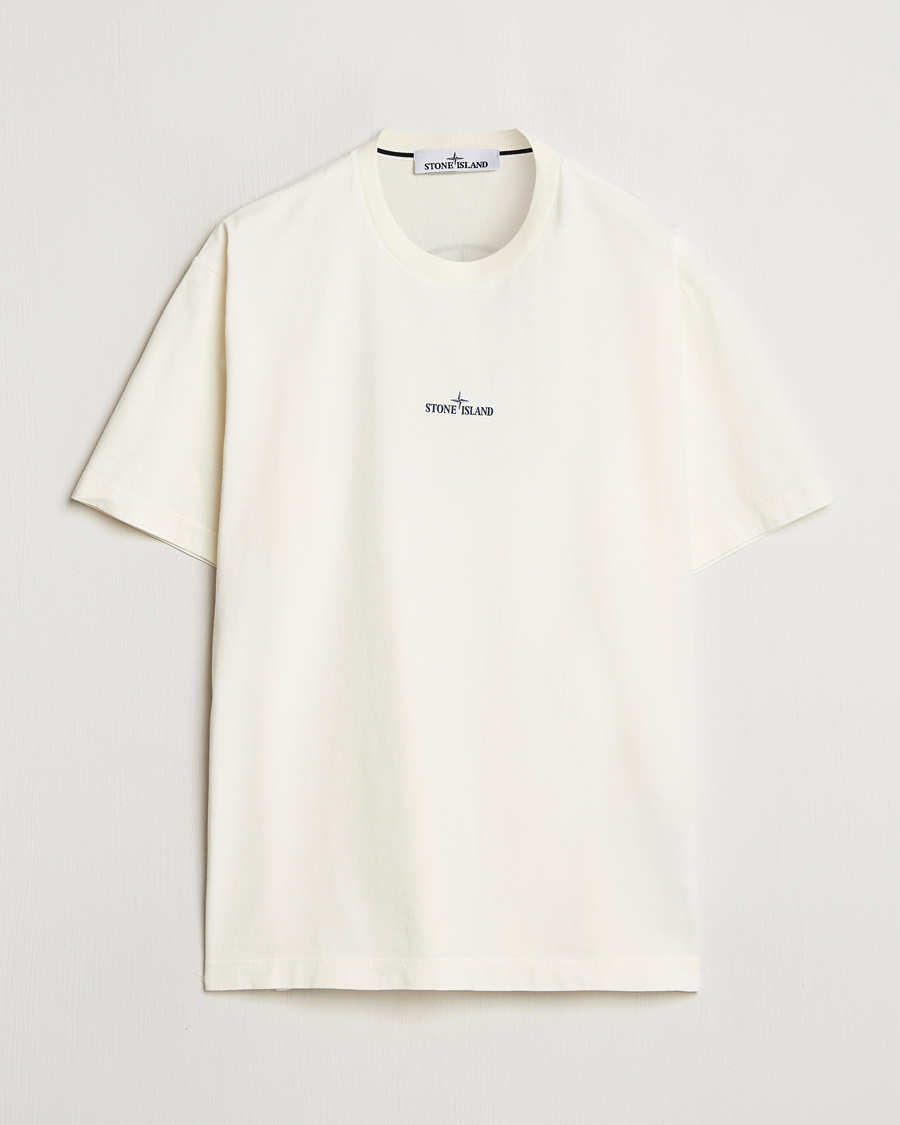 Homme | T-shirts | Stone Island | Compas Camo Backlogo T-Shirt Ivory