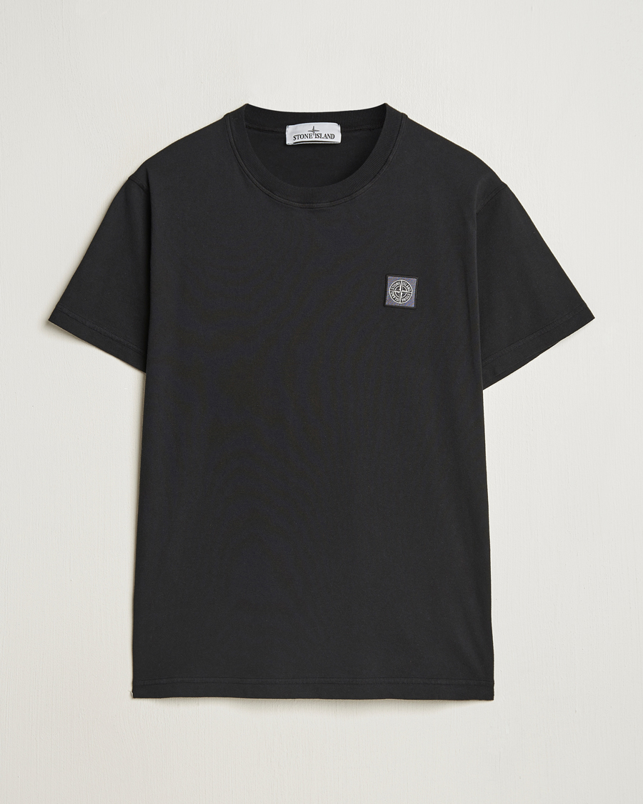 Homme | T-shirts | Stone Island | Organic Cotton Fissato Effect T-Shirt Black