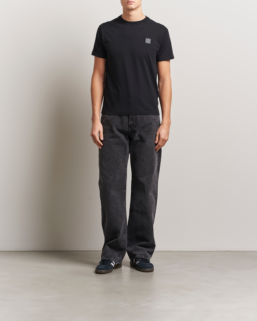 Homme | T-shirts | Stone Island | Organic Cotton Fissato Effect T-Shirt Black