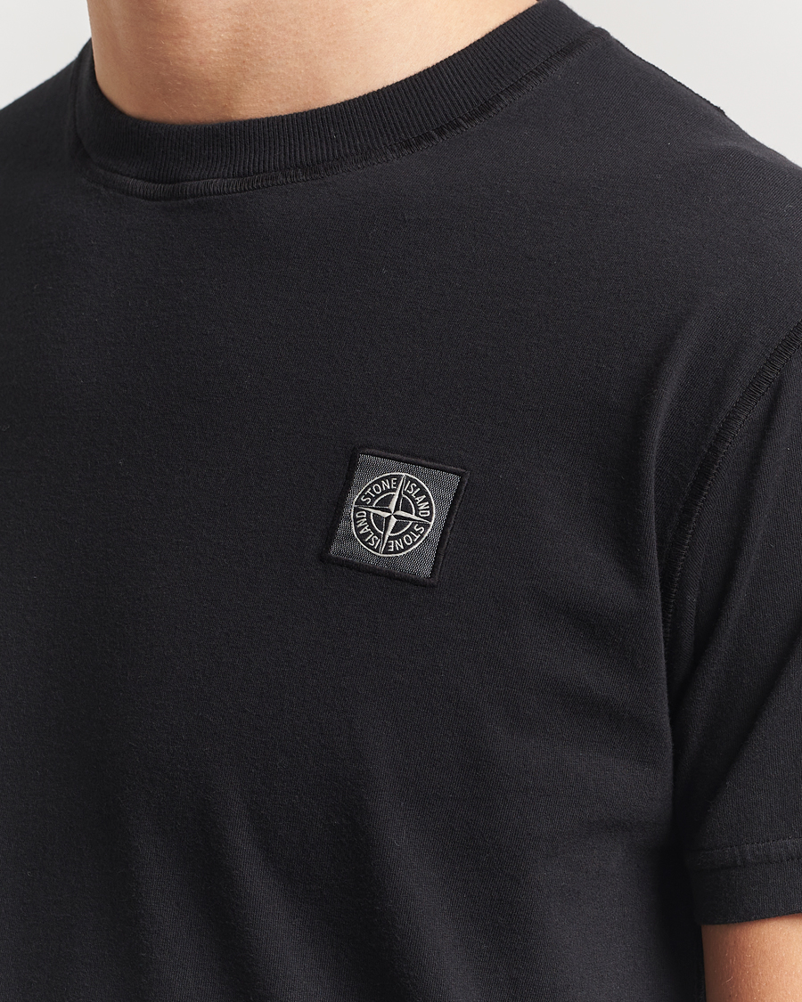 Homme | T-shirts | Stone Island | Organic Cotton Fissato Effect T-Shirt Black