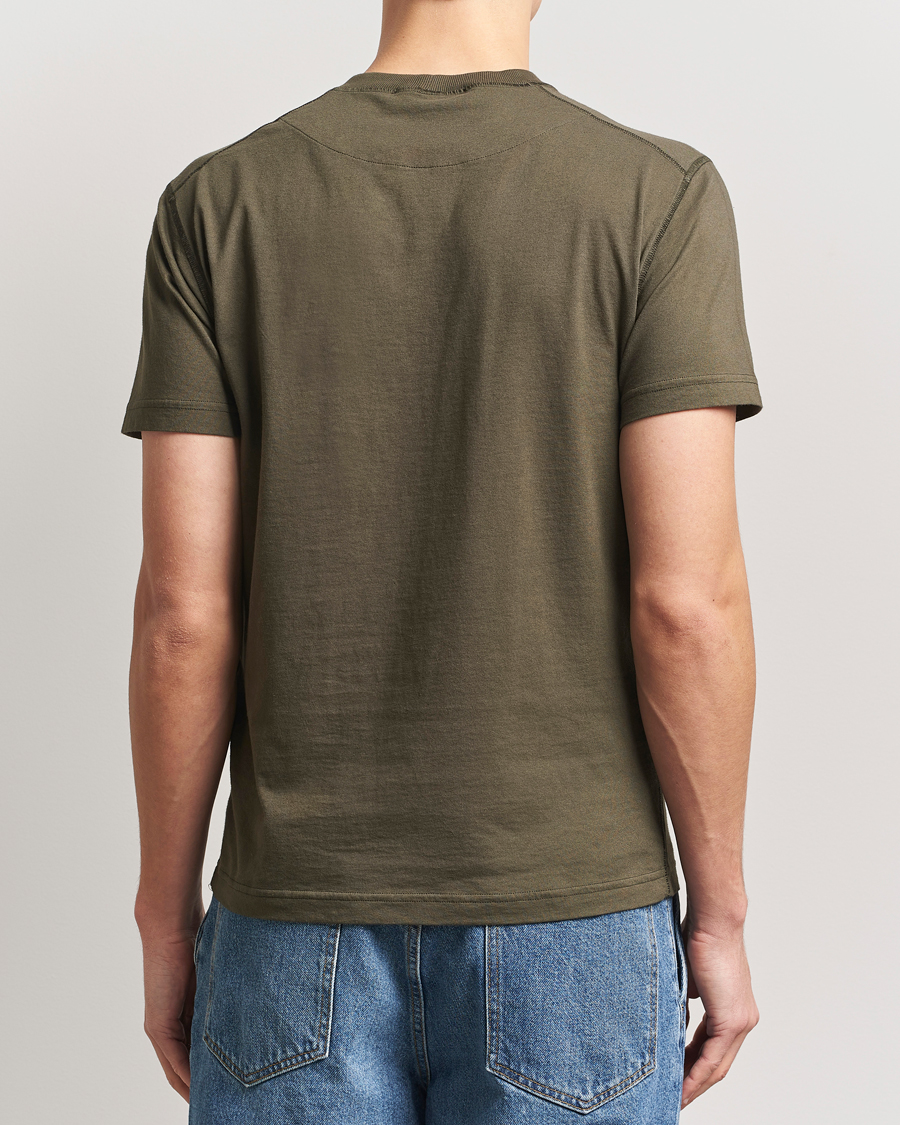 Homme | T-shirts | Stone Island | Organic Cotton Fissato Effect T-Shirt Military Green