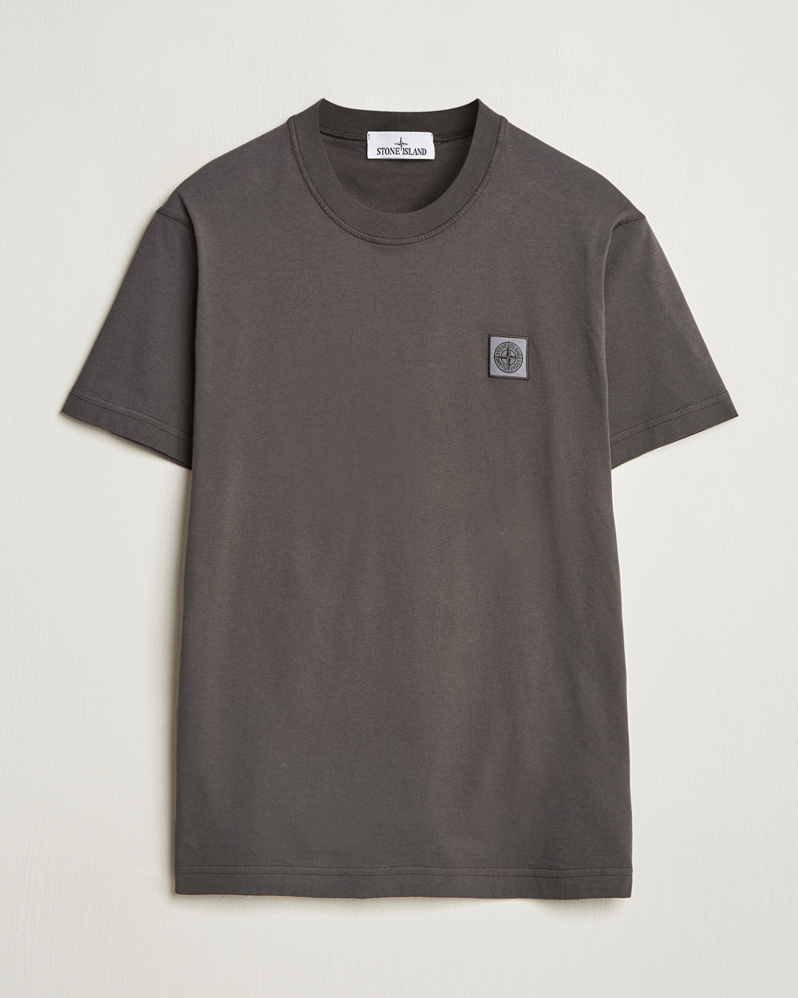 Homme | T-shirts | Stone Island | Organic Cotton Fissato Effect T-Shirt Charcoal