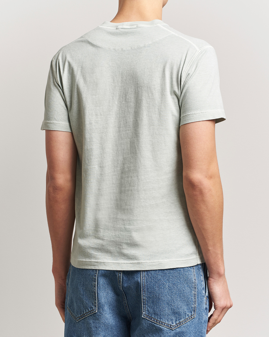 Homme | T-shirts | Stone Island | Organic Cotton Fissato Effect T-Shirt Grey Green