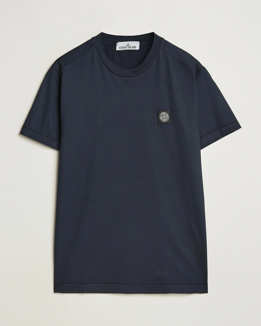 Homme | T-shirts | Stone Island | Garment Dyed Cotton Jersey T-Shirt Navy Blue