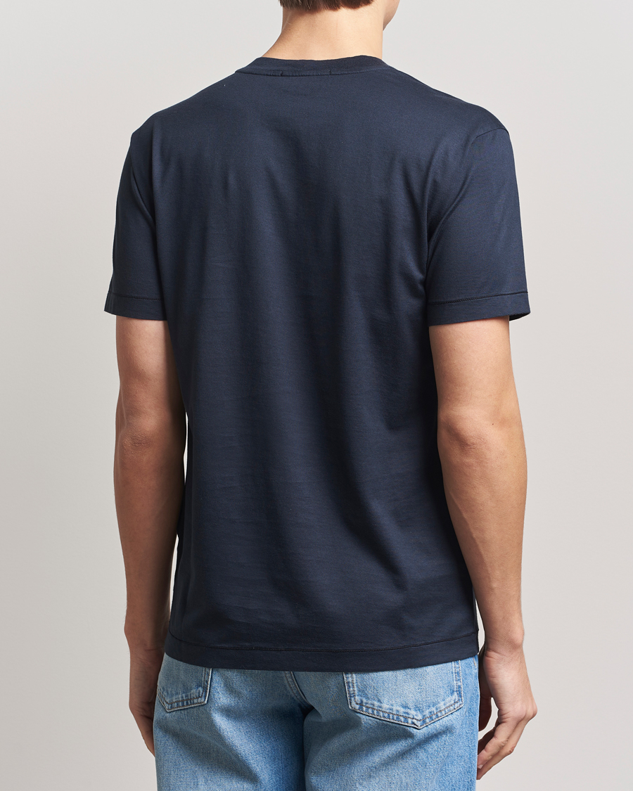 Homme | T-shirts | Stone Island | Garment Dyed Cotton Jersey T-Shirt Navy Blue