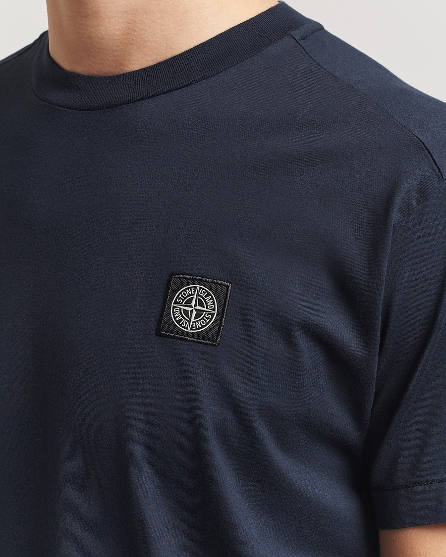 Homme | T-shirts | Stone Island | Garment Dyed Cotton Jersey T-Shirt Navy Blue