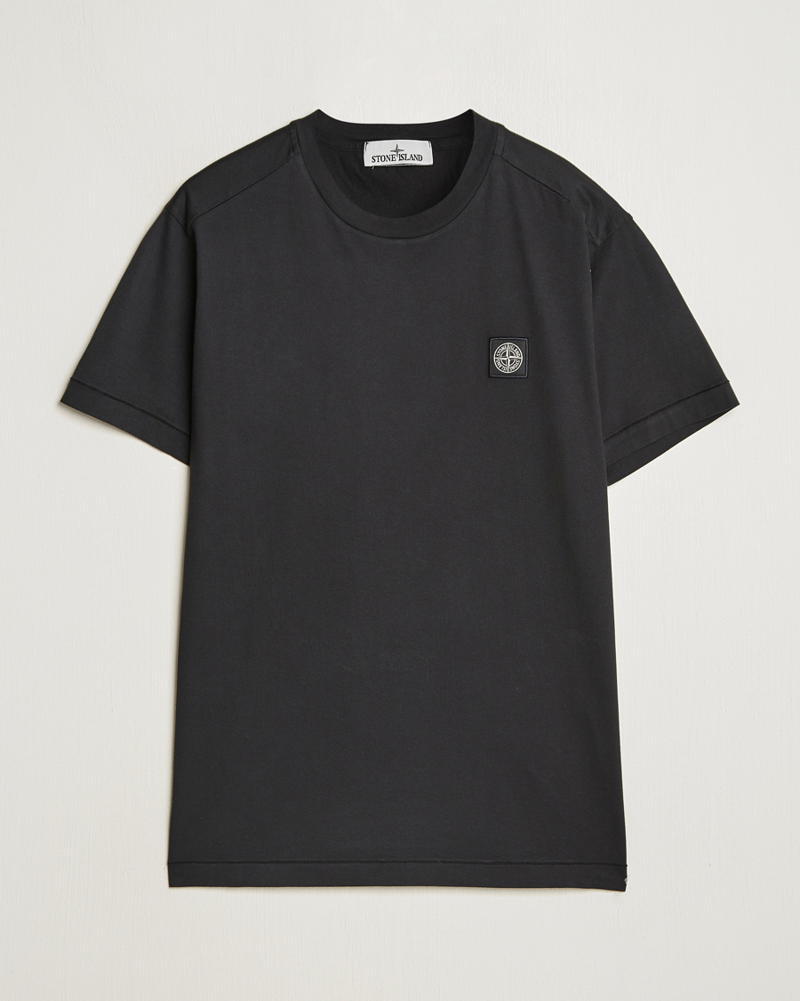 Homme | T-shirts | Stone Island | Garment Dyed Cotton Jersey T-Shirt Black