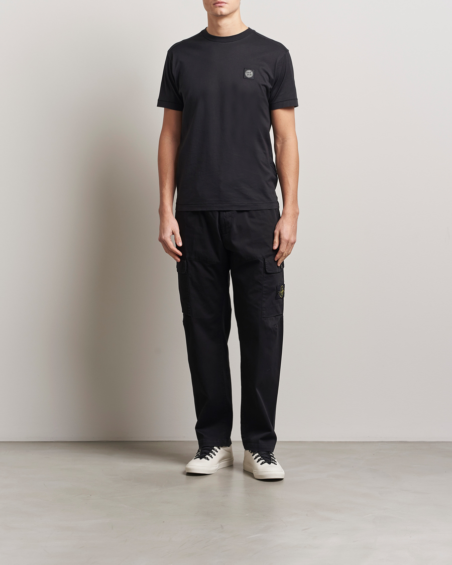 Homme | T-shirts | Stone Island | Garment Dyed Cotton Jersey T-Shirt Black