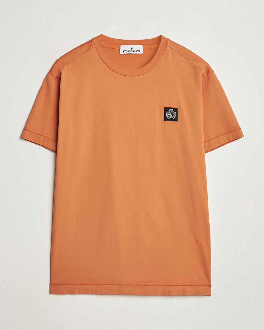 Homme | T-shirts | Stone Island | Garment Dyed Cotton Jersey T-Shirt Sienna