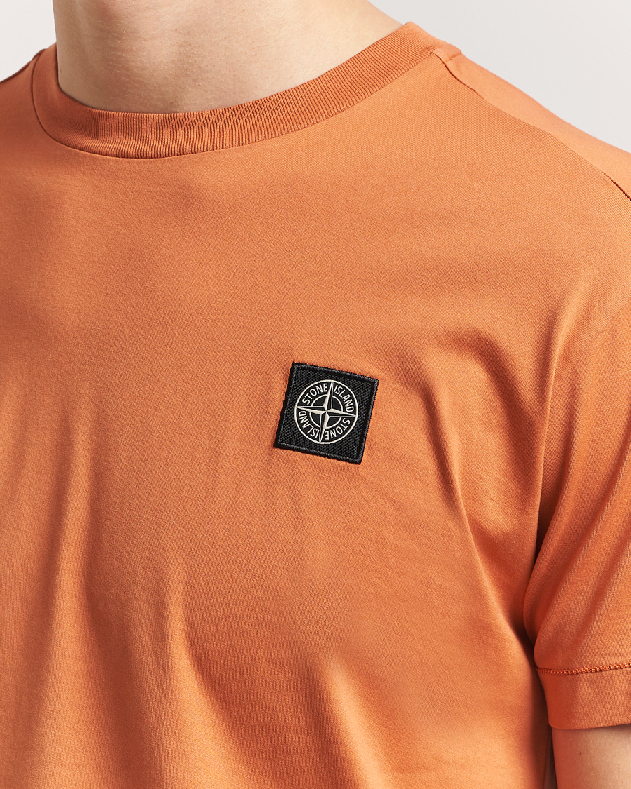 Homme | T-shirts | Stone Island | Garment Dyed Cotton Jersey T-Shirt Sienna