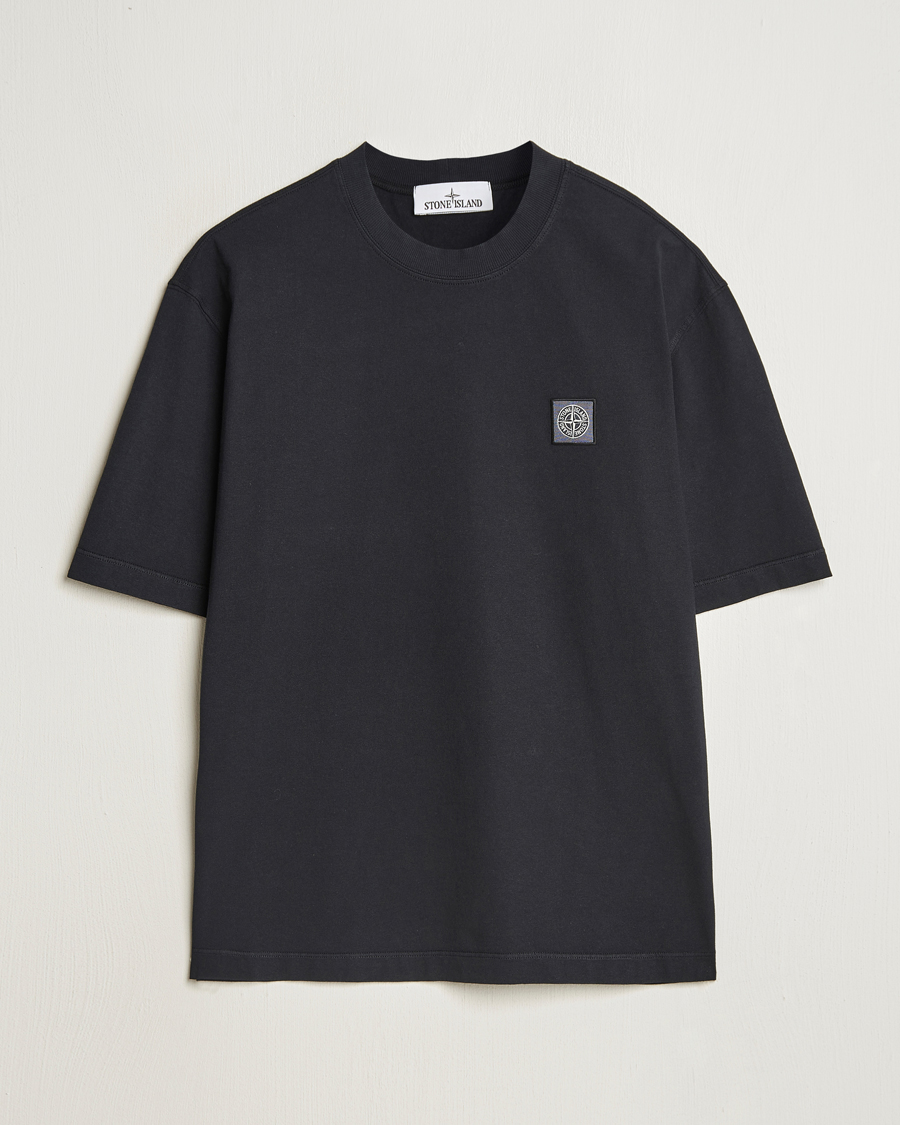 Homme | T-shirts | Stone Island | Combed Organic Cotton T-Shirt Black