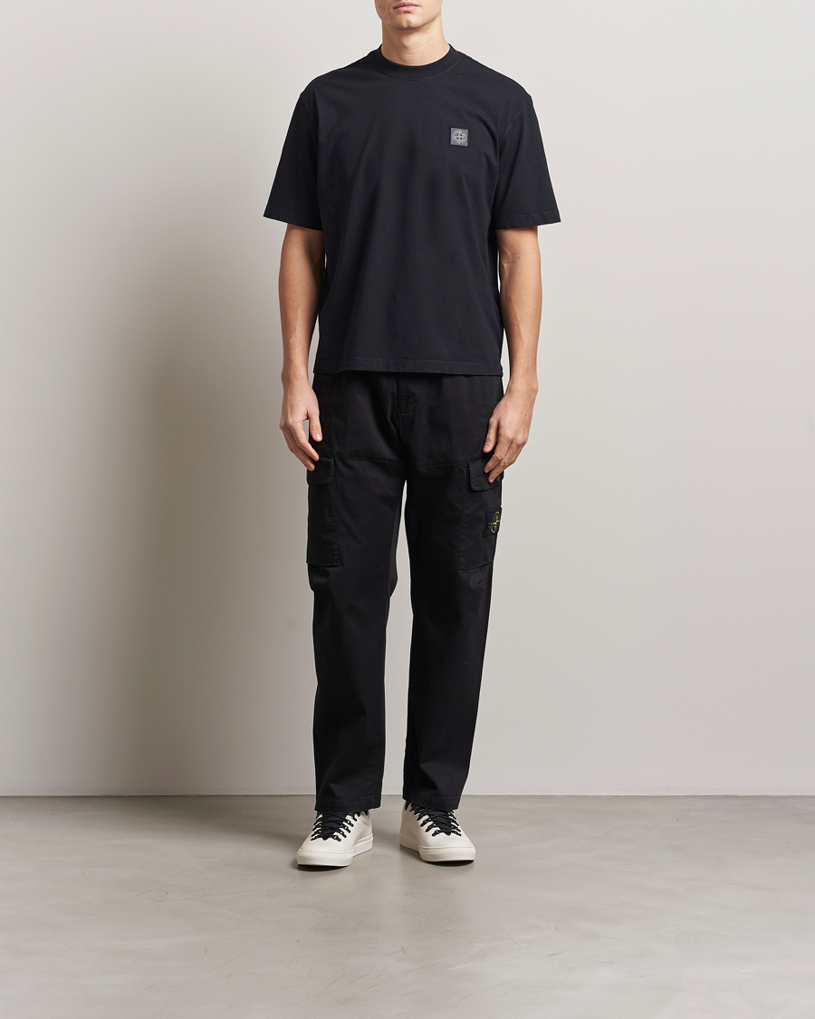 Homme | T-shirts | Stone Island | Combed Organic Cotton T-Shirt Black