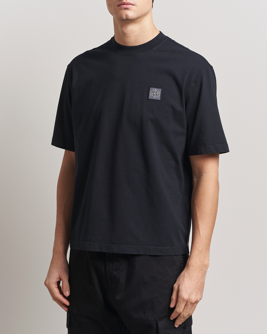 Homme | T-shirts | Stone Island | Combed Organic Cotton T-Shirt Black
