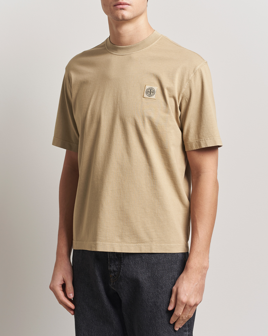 Homme | T-shirts | Stone Island | Combed Organic Cotton T-Shirt Biscuit
