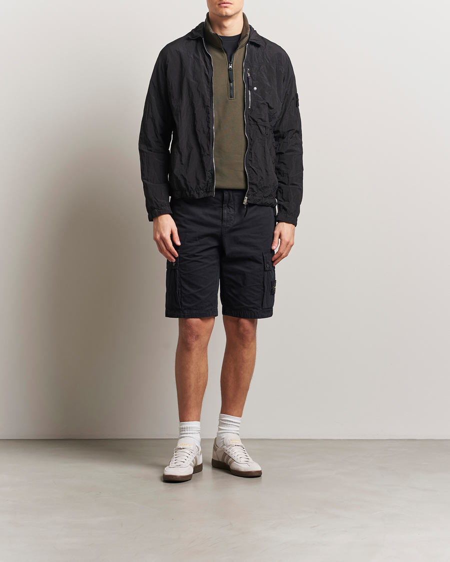 Homme | Shorts | Stone Island | Brushed Cotton Canvas Cargo Shorts Navy Blue