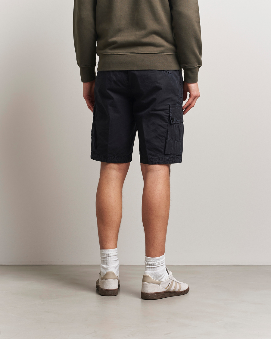 Homme | Shorts | Stone Island | Brushed Cotton Canvas Cargo Shorts Navy Blue