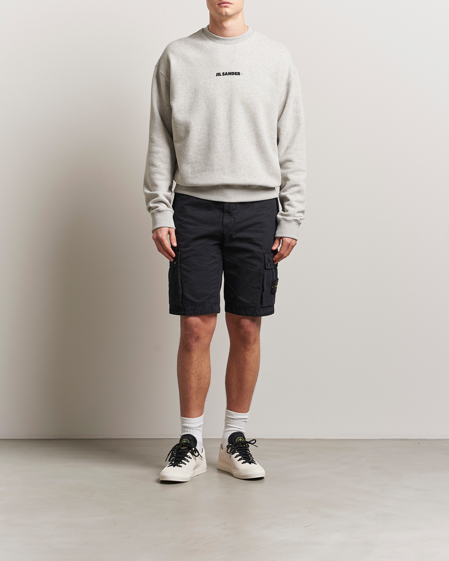 Homme | Shorts | Stone Island | Brushed Cotton Canvas Cargo Shorts Black
