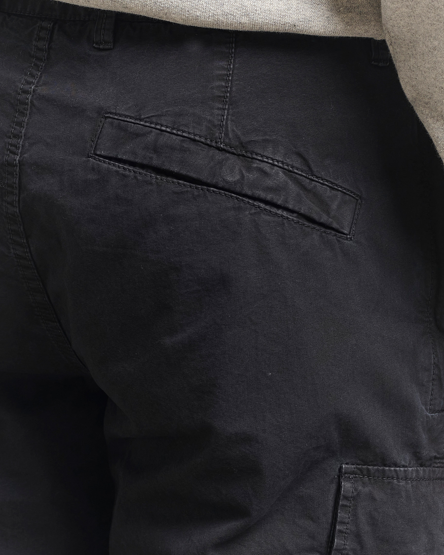 Homme | Shorts | Stone Island | Brushed Cotton Canvas Cargo Shorts Black