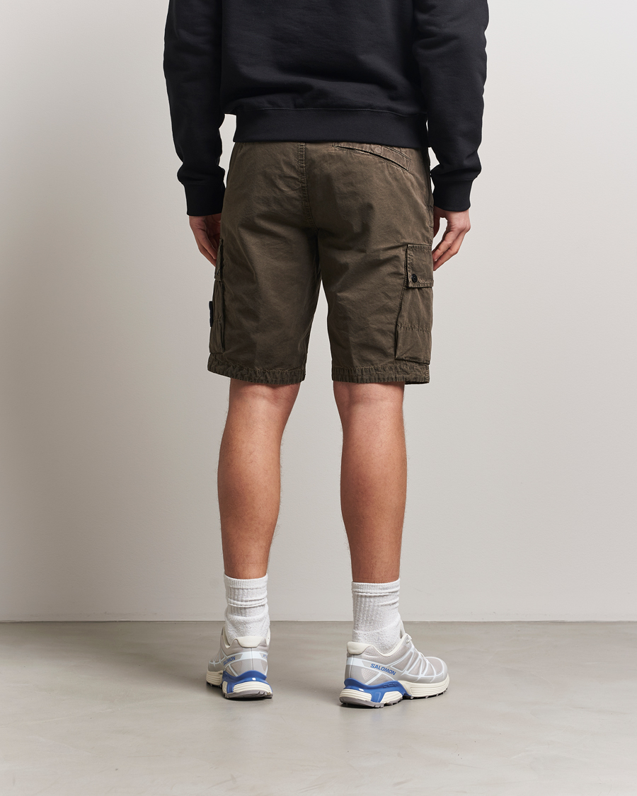 Homme | Shorts | Stone Island | Brushed Cotton Canvas Cargo Shorts Military Green