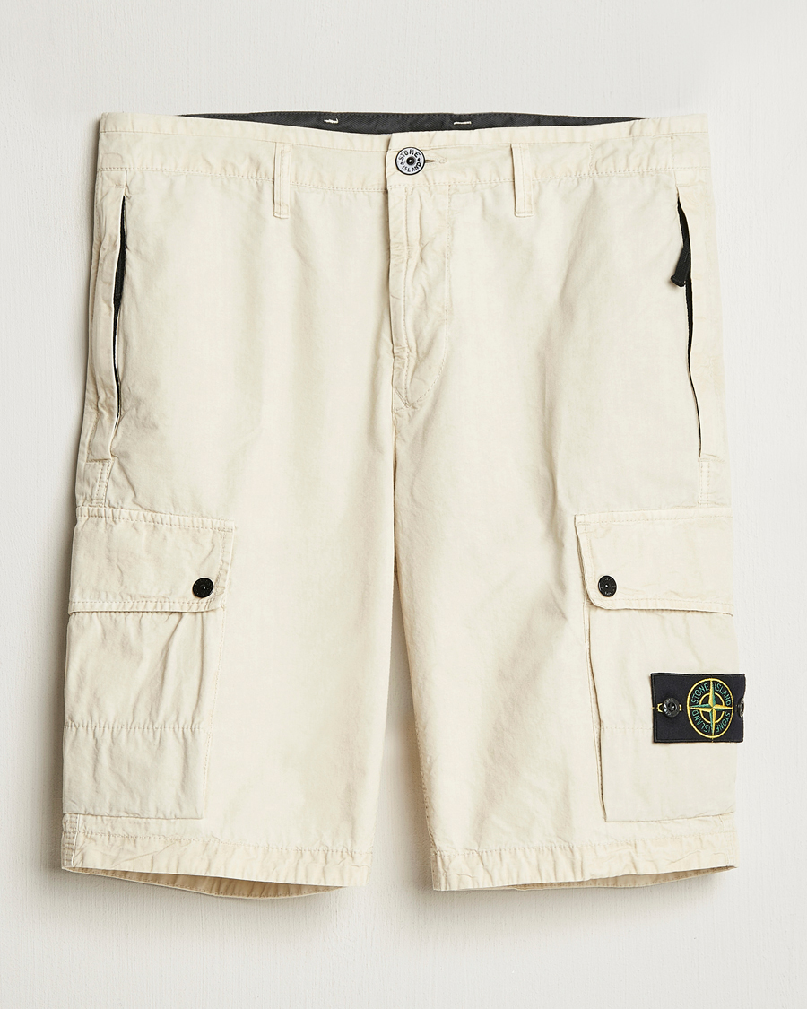 Homme | Shorts | Stone Island | Brushed Cotton Canvas Cargo Shorts Sand