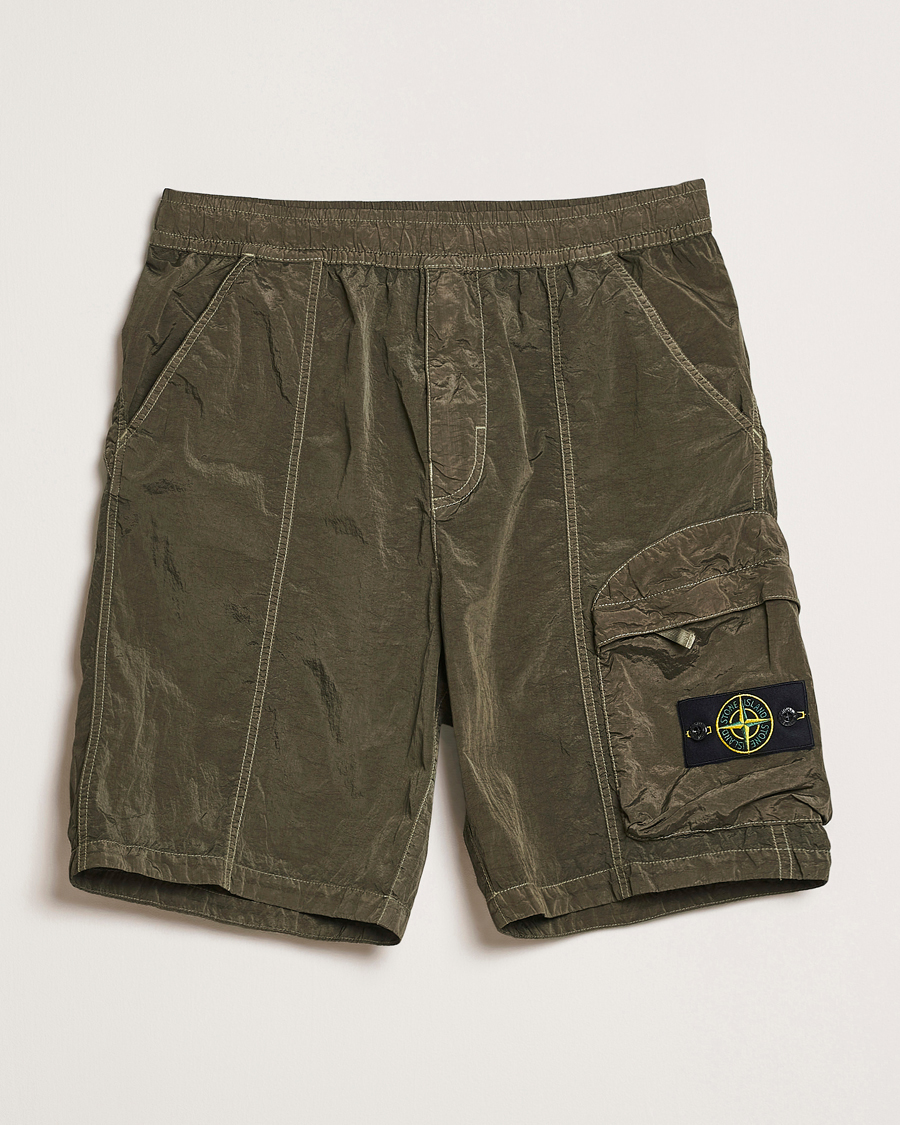 Homme | Shorts | Stone Island | Nylon Metal Drawstring Cargo Shorts Military Green