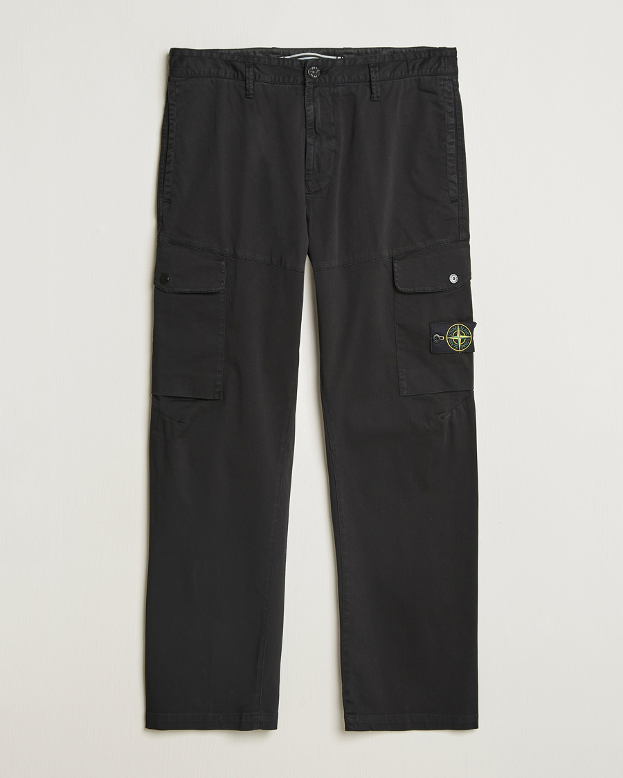 Homme | Pantalons | Stone Island | Regular Fit Cotton Stretch Cargo Pants Black