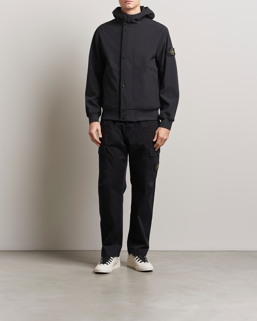 Homme | Pantalons | Stone Island | Regular Fit Cotton Stretch Cargo Pants Black