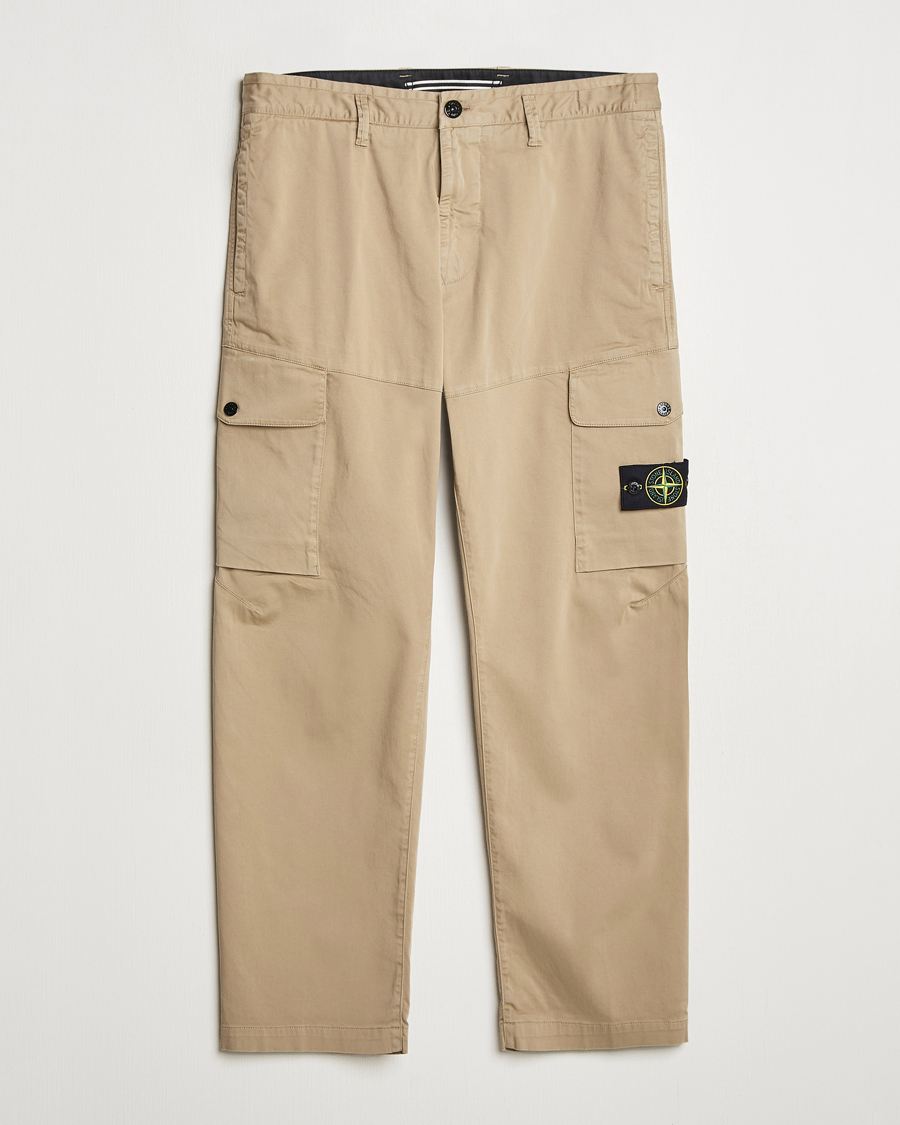 Homme | Pantalons | Stone Island | Regular Fit Cotton Stretch Cargo Pants Biscuit