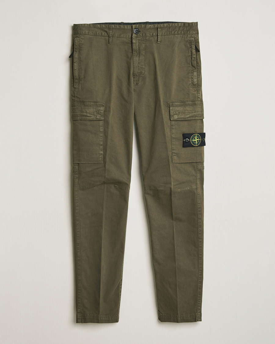 Homme | Pantalons | Stone Island | Stretch Twill Cargo Pants Military Green