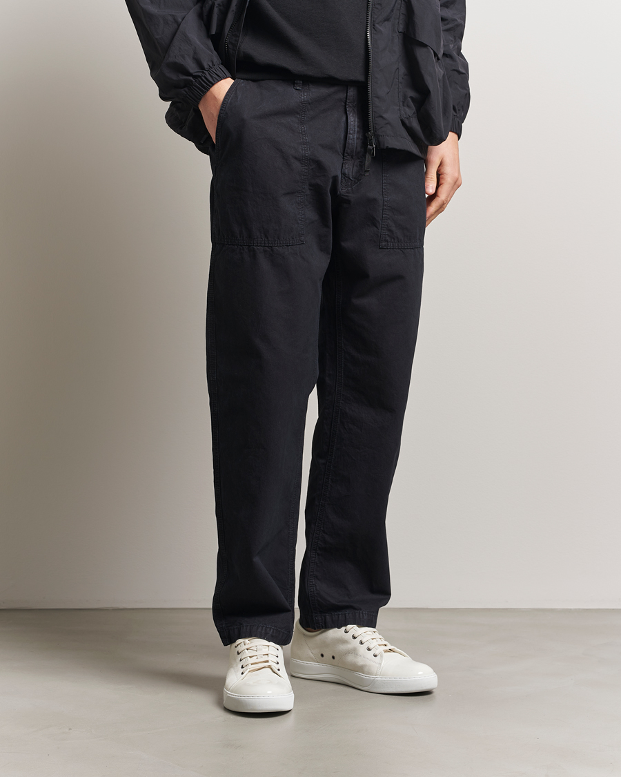 Homme | Pantalons | Stone Island | Brushed Cotton Canvas Fatigue Pants Navy Blue