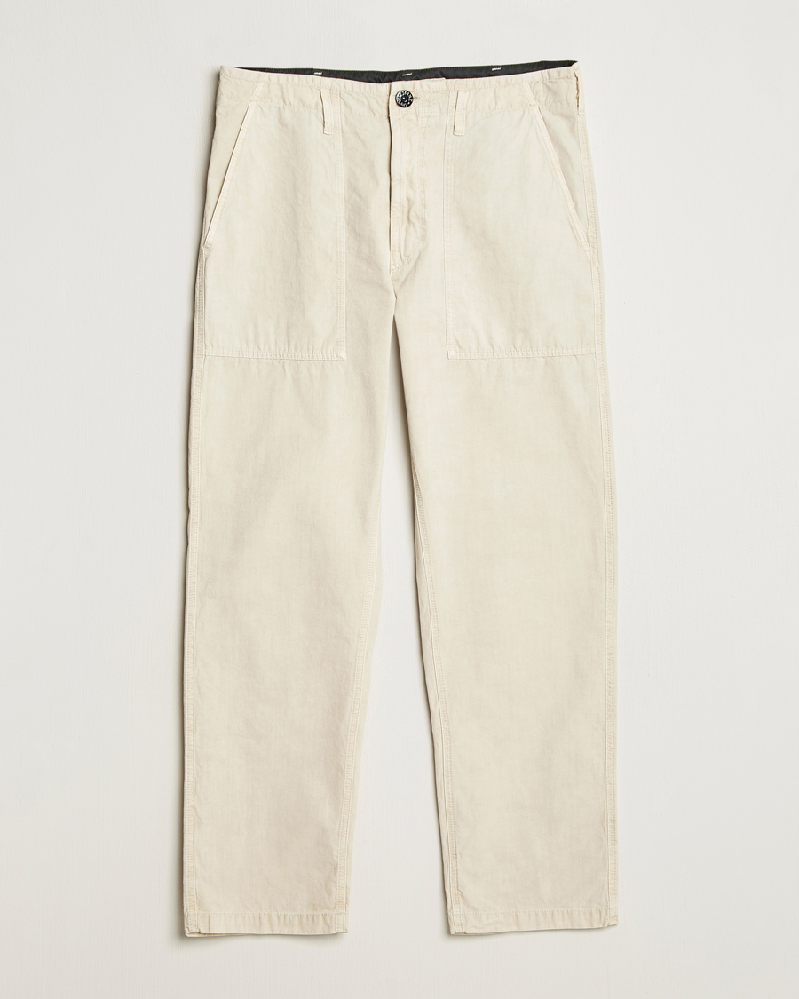 Homme | Pantalons | Stone Island | Brushed Cotton Canvas Fatigue Pants Sand