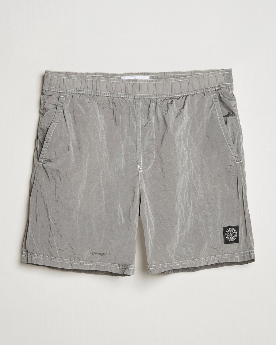 Homme | Maillots De Bain | Stone Island | Nylon Metal Econyl Swimshorts Pearl Grey